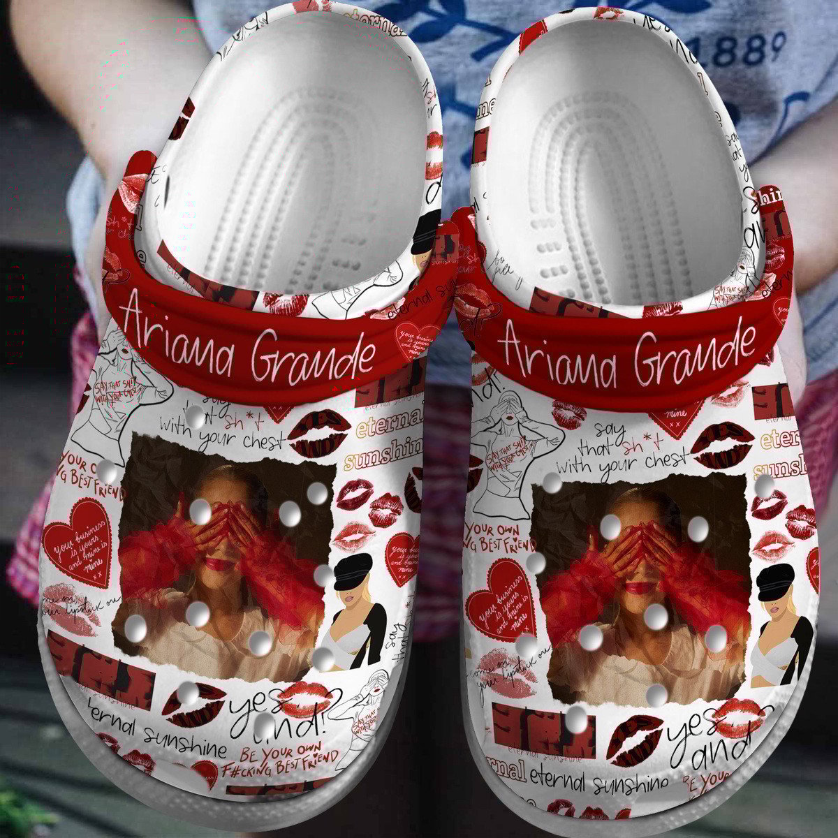 Ariana Grande Music Crocs Crocband Clogs Shoes Comfortable For Men Women and Kids