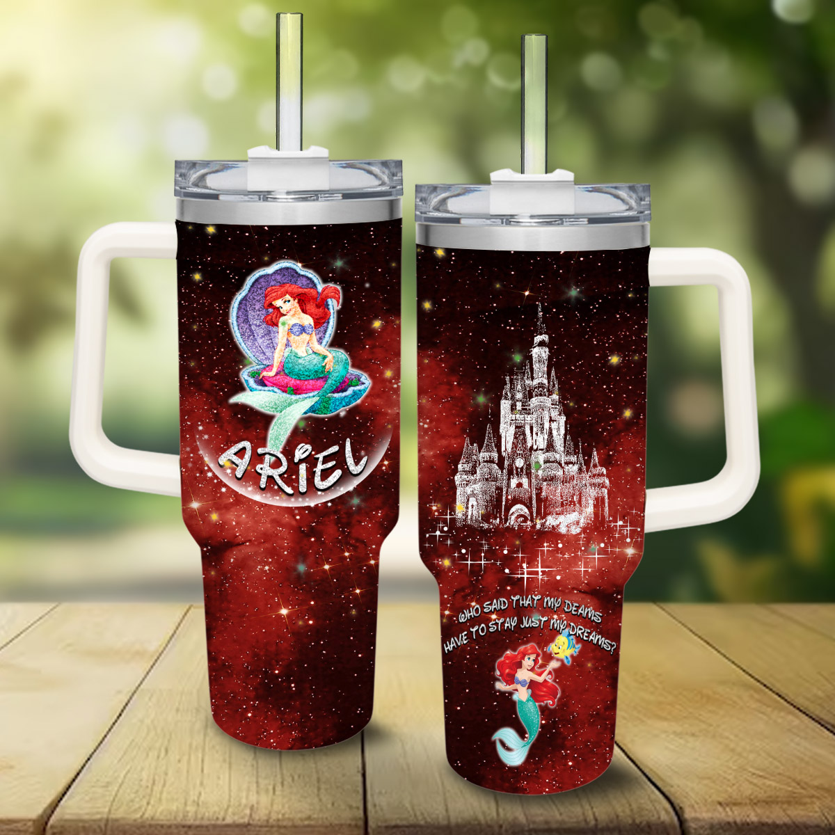 Ariel Disney Princess Cartoon Custom Stanley Cup 40 oz 30 oz Tumbler With HandleTVC2301830