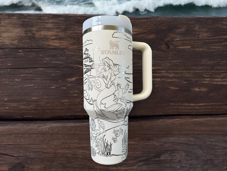 Ariel The Little Mermaid Disney Cartoon Custom Stanley Cup 40 oz 30 oz Tumbler With HandleTVC2301774