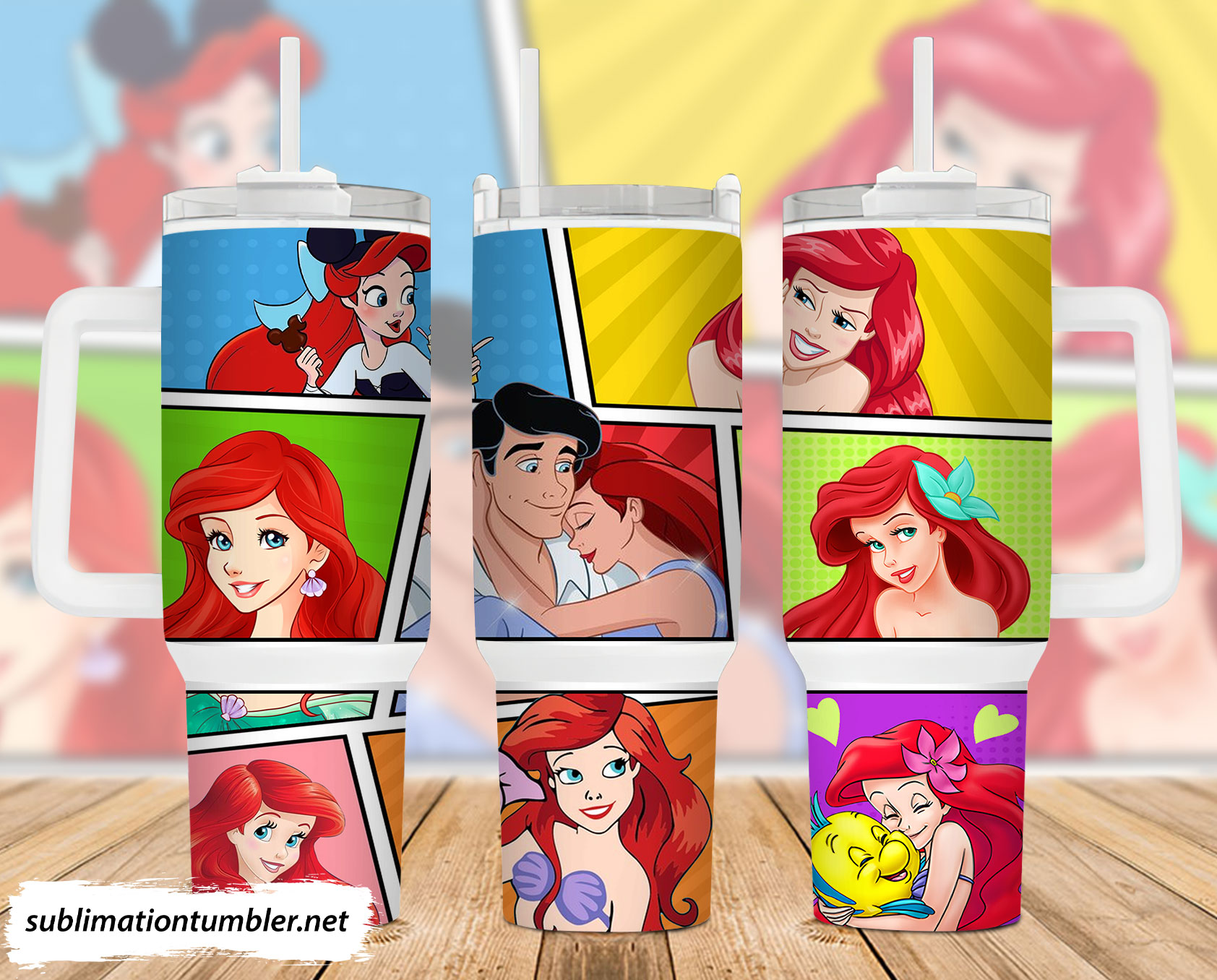 Ariel The Little Mermaid Disney Cartoon Custom Stanley Cup 40 oz 30 oz Tumbler With HandleTVC2301898