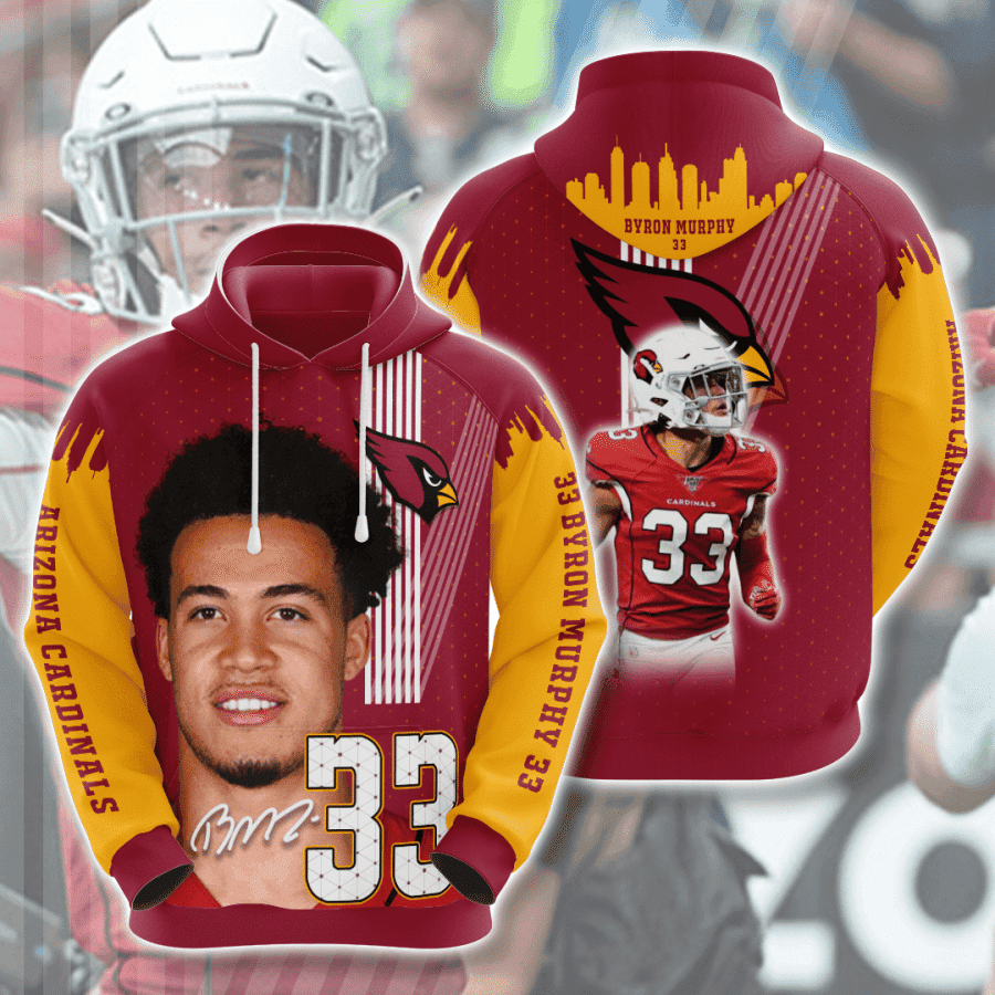 Arizona Cardinals Byron Murphy 3D All Over Print Hoodie, Zip Hoodie