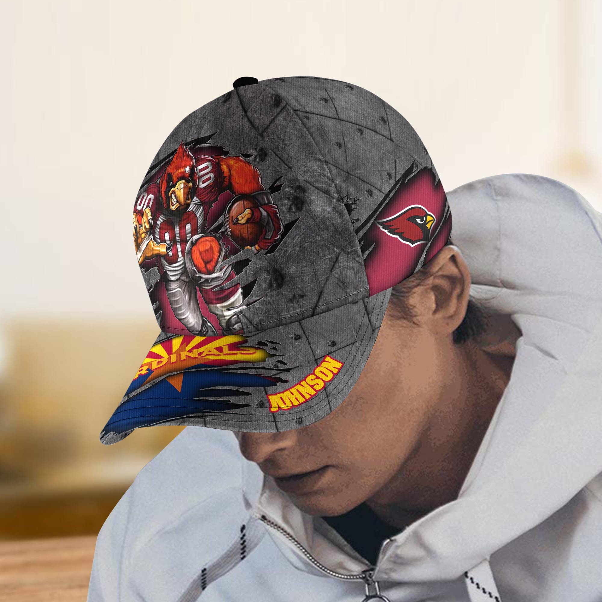 Arizona Cardinals Custom Name Classic Caps Trucker Hats Custom Hats Gifts For Men & Women