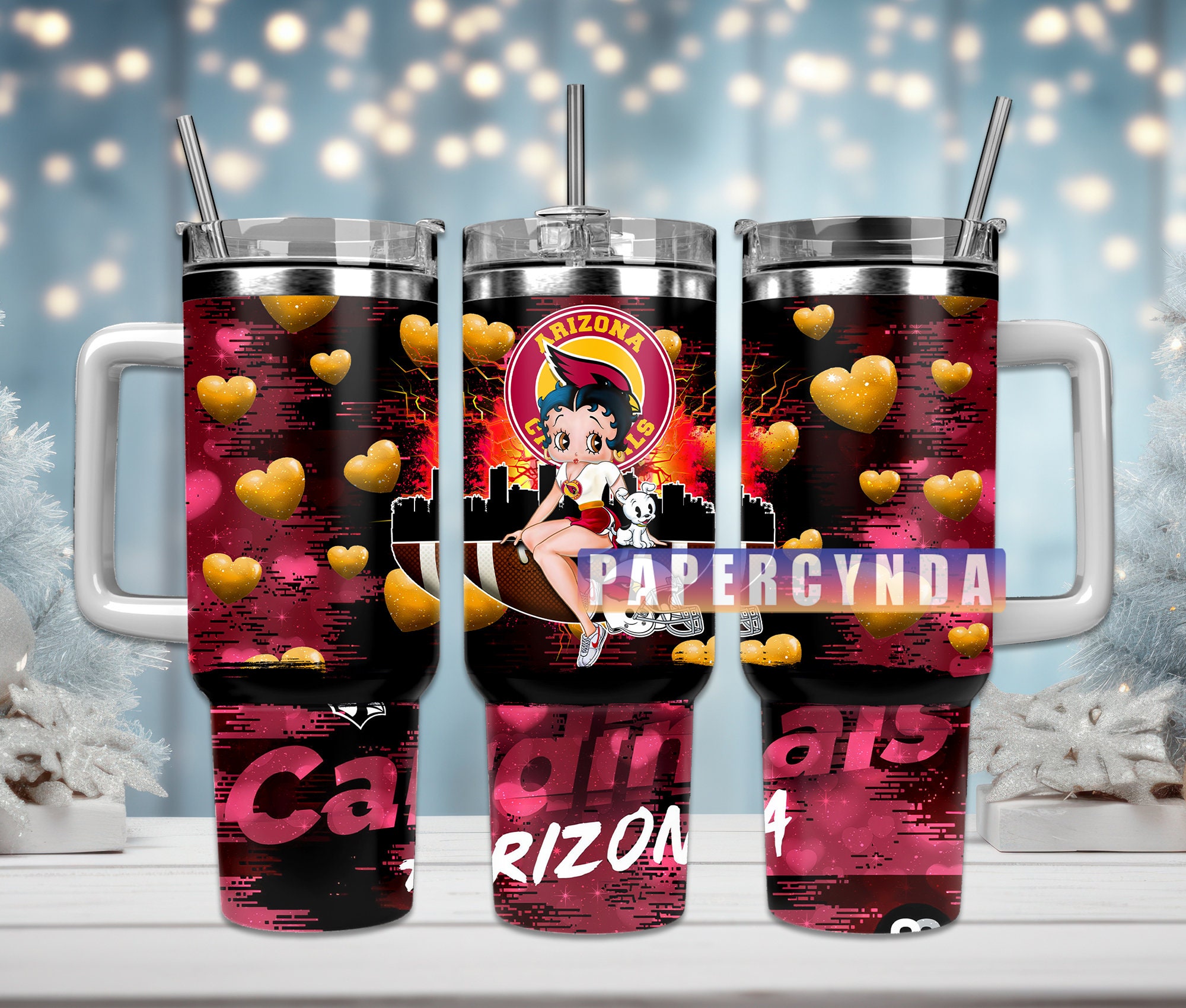 Arizona Cardinals Custom Stanley Cup 40 oz 30 oz Tumbler With HandleTVC2301843