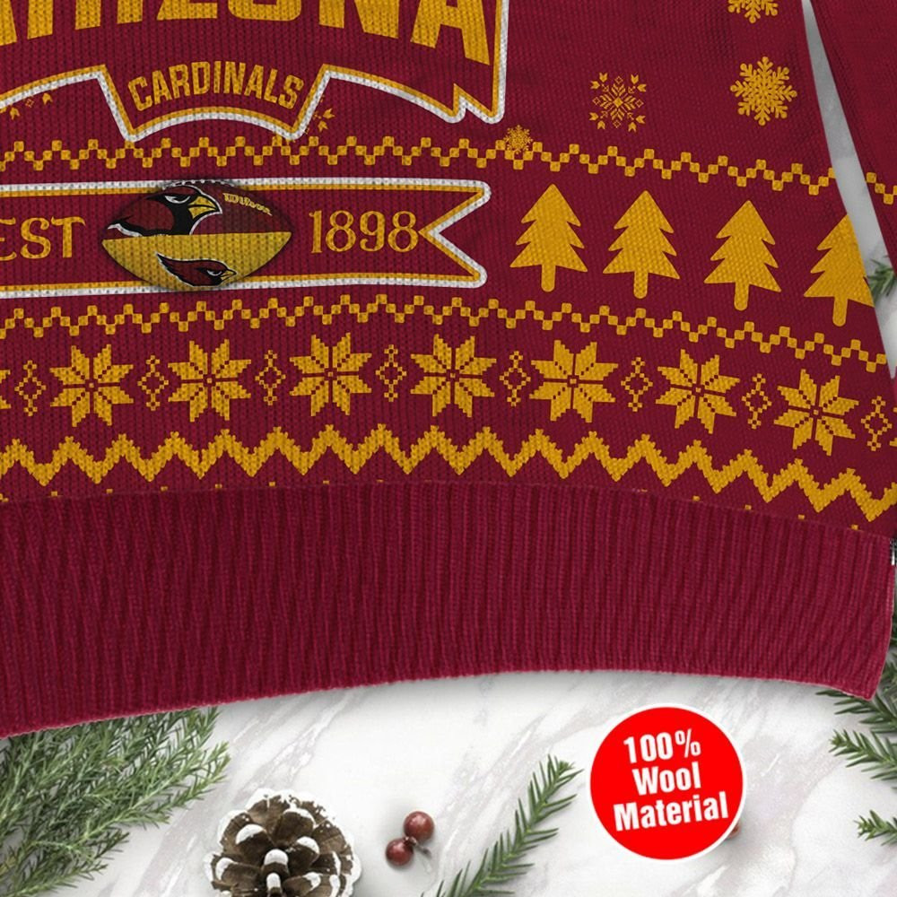 Arizona Cardinals Cute Baby Yoda Grogu Holiday Party Ugly Christmas Sweater Adult 3D Funny Matching for family - Image 4