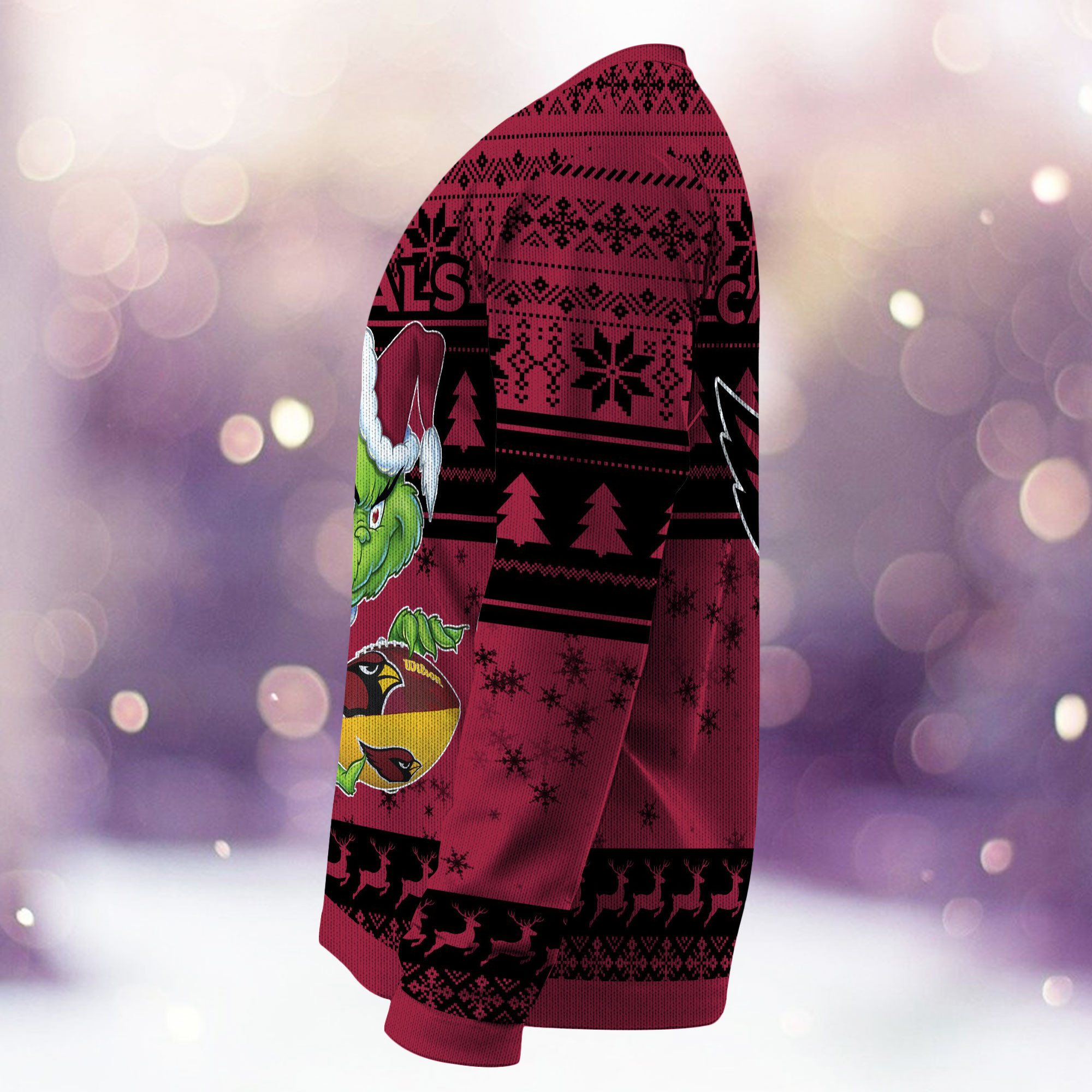 Arizona Cardinals Grinch Ugly Christmas Sweater Adult 3D Funny Matching for family - Image 4