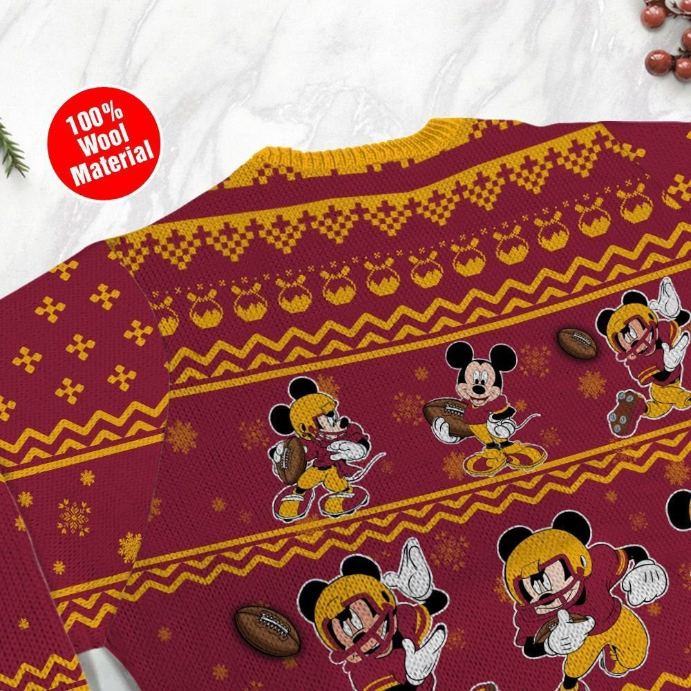 Arizona Cardinals Mickey Mouse Ugly Christmas Sweater Adult 3D Funny Matching for family - Image 5