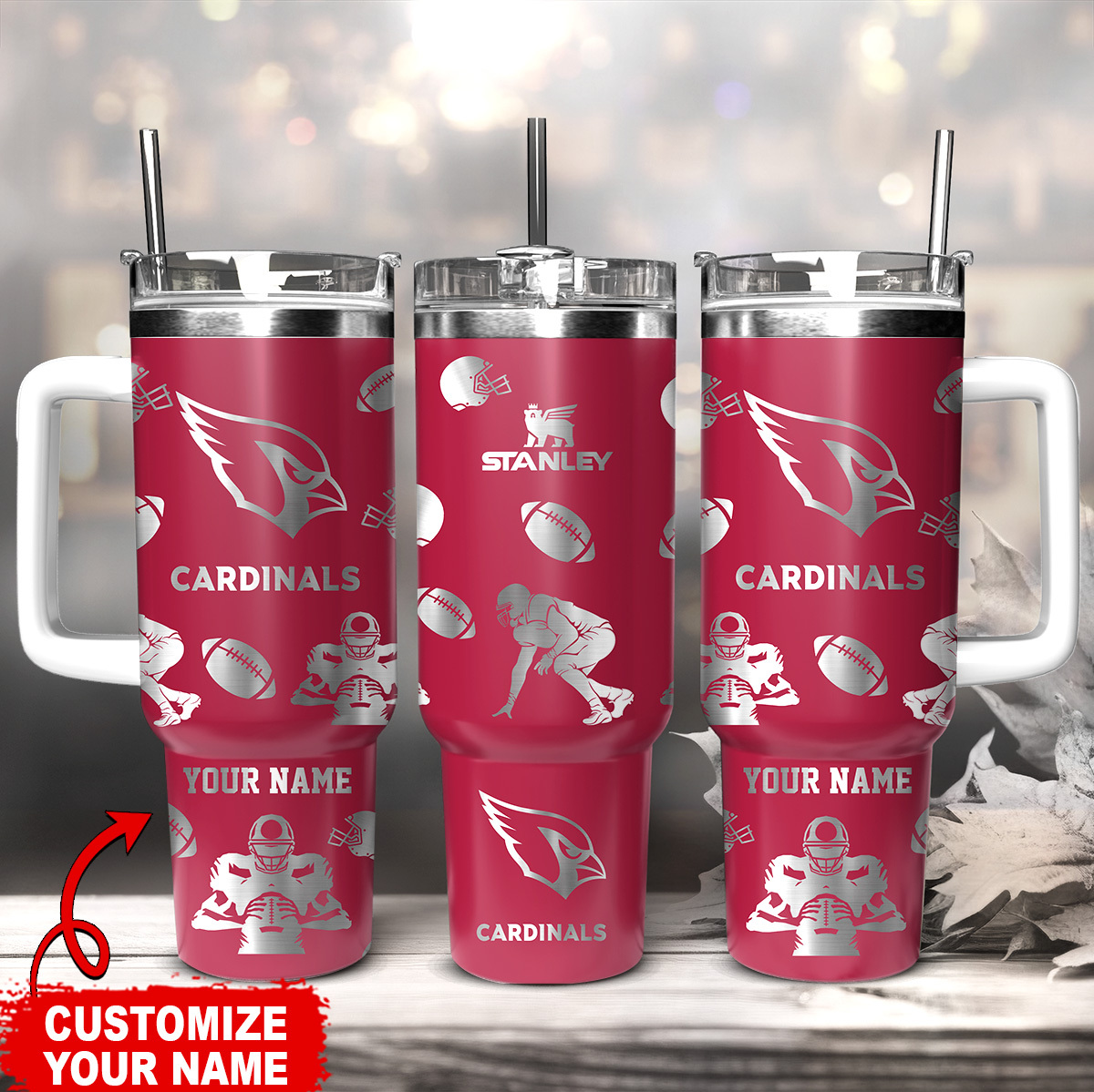 Arizona Cardinals NFL Custom Stanley Cup 40 oz 30 oz Tumbler With HandleTVC230127