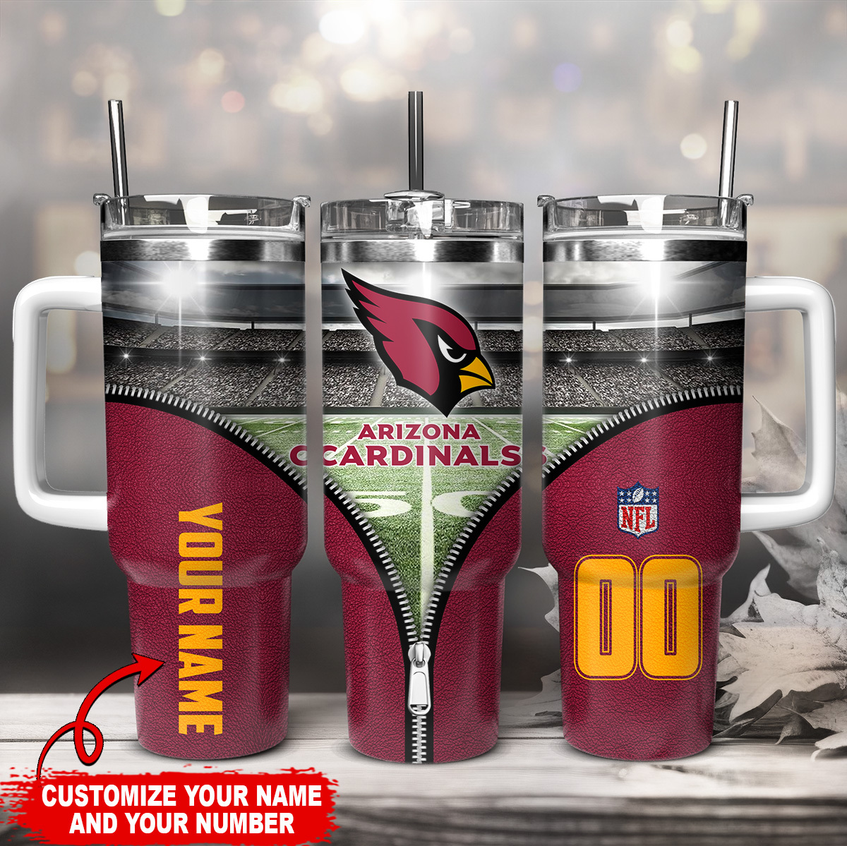 Arizona Cardinals NFL Custom Stanley Cup 40 oz 30 oz Tumbler With HandleTVC230139