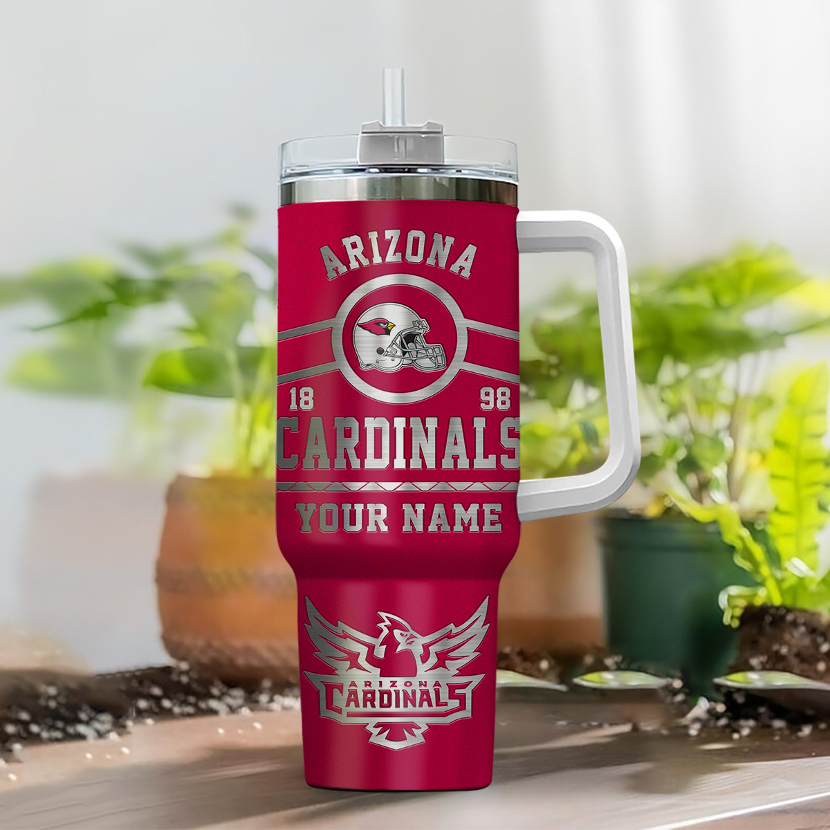 Arizona Cardinals NFL Custom Stanley Cup 40 oz 30 oz Tumbler With HandleTVC230152 - Image 2