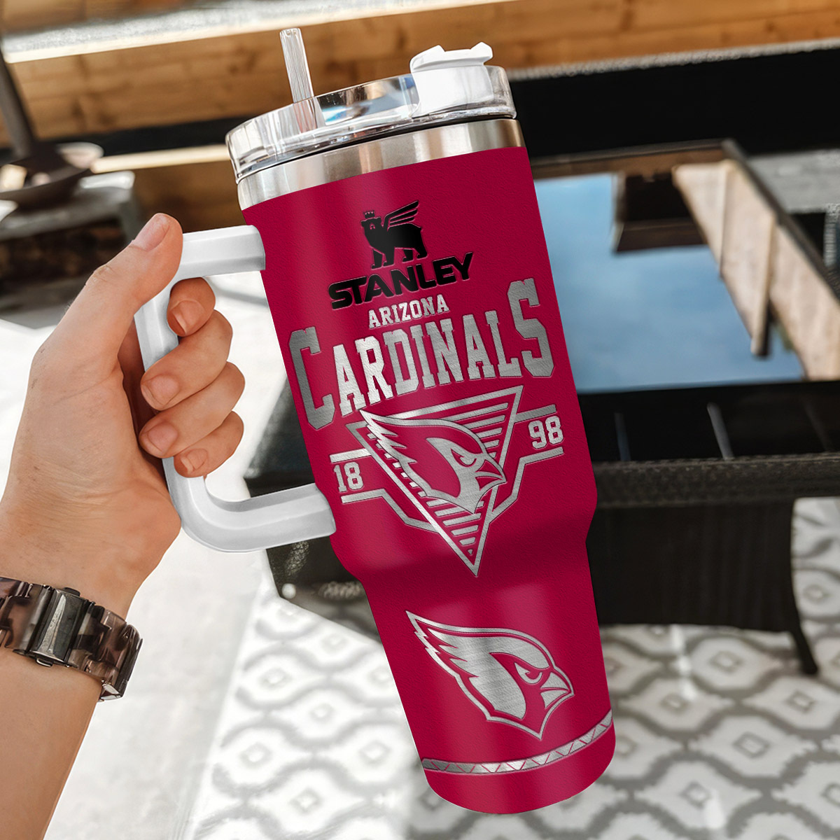 Arizona Cardinals NFL Custom Stanley Cup 40 oz 30 oz Tumbler With HandleTVC230152 - Image 3