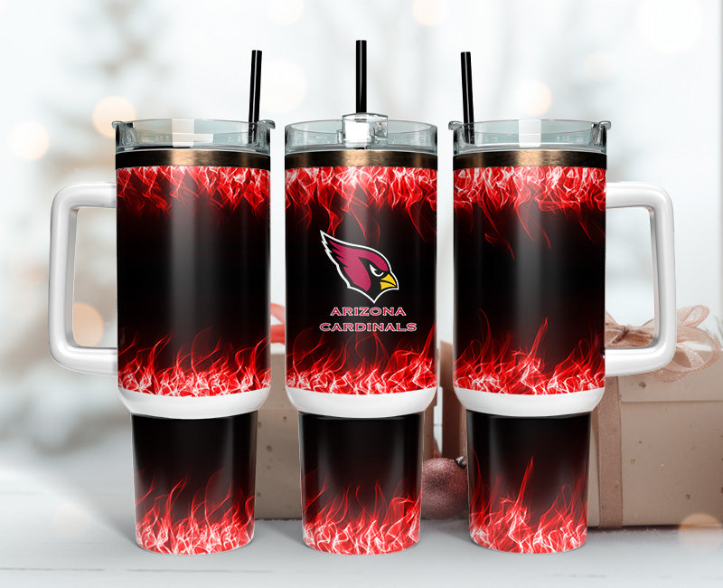 Arizona Cardinals NFL Fire Effect Custom Stanley Cup 40 oz 30 oz Tumbler With HandleTVC2301140