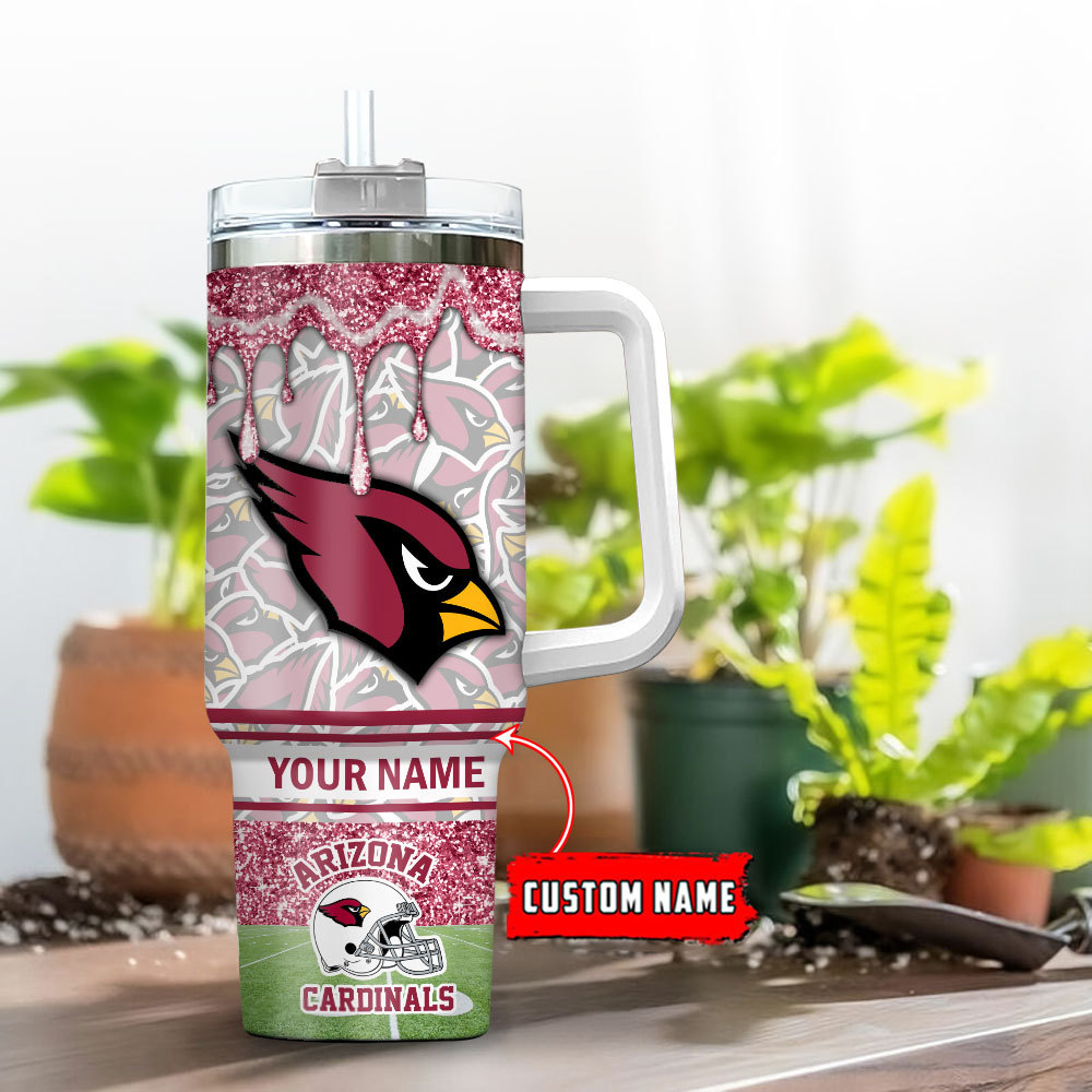 Arizona Cardinals NFL Glitter Custom Stanley Cup 40 oz 30 oz Tumbler With HandleTVC230194