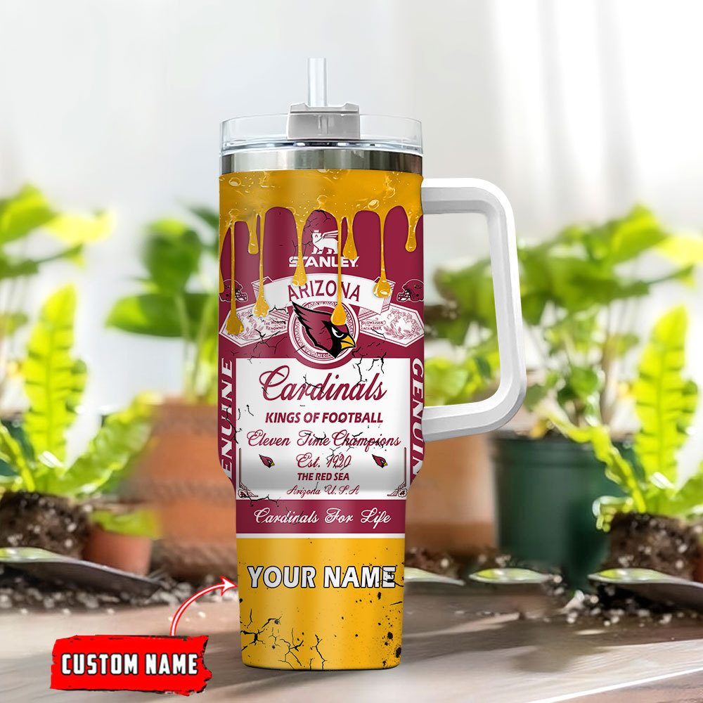 Arizona Cardinals NFL Kings Of Football Custom Stanley Cup 40 oz 30 oz Tumbler With HandleTVC230154 - Image 2