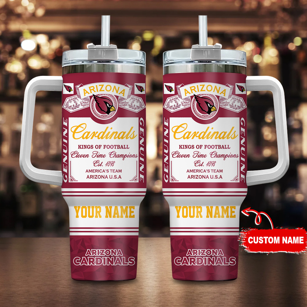 Arizona Cardinals NFL Kings of Football Custom Stanley Cup 40 oz 30 oz Tumbler With HandleTVC230184