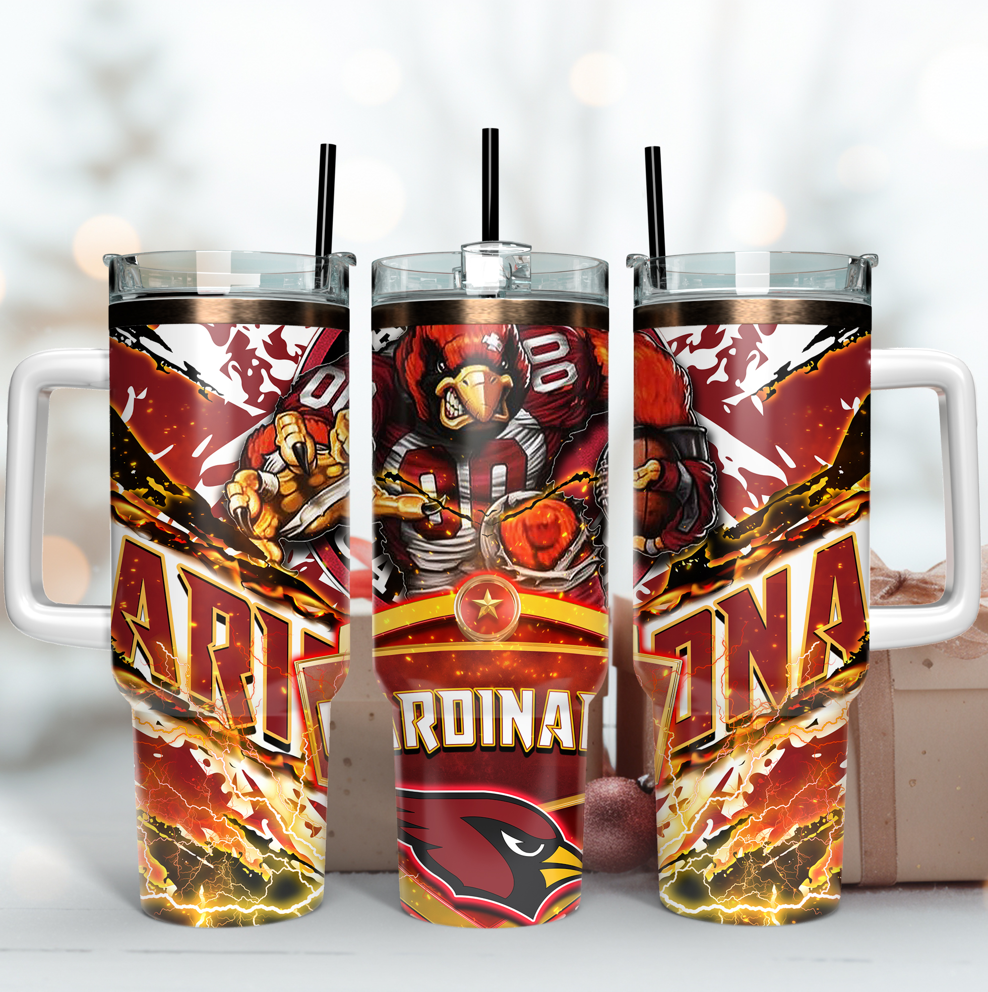 Arizona Cardinals NFL Mascot Custom Stanley Cup 40 oz 30 oz Tumbler With HandleTVC2301166