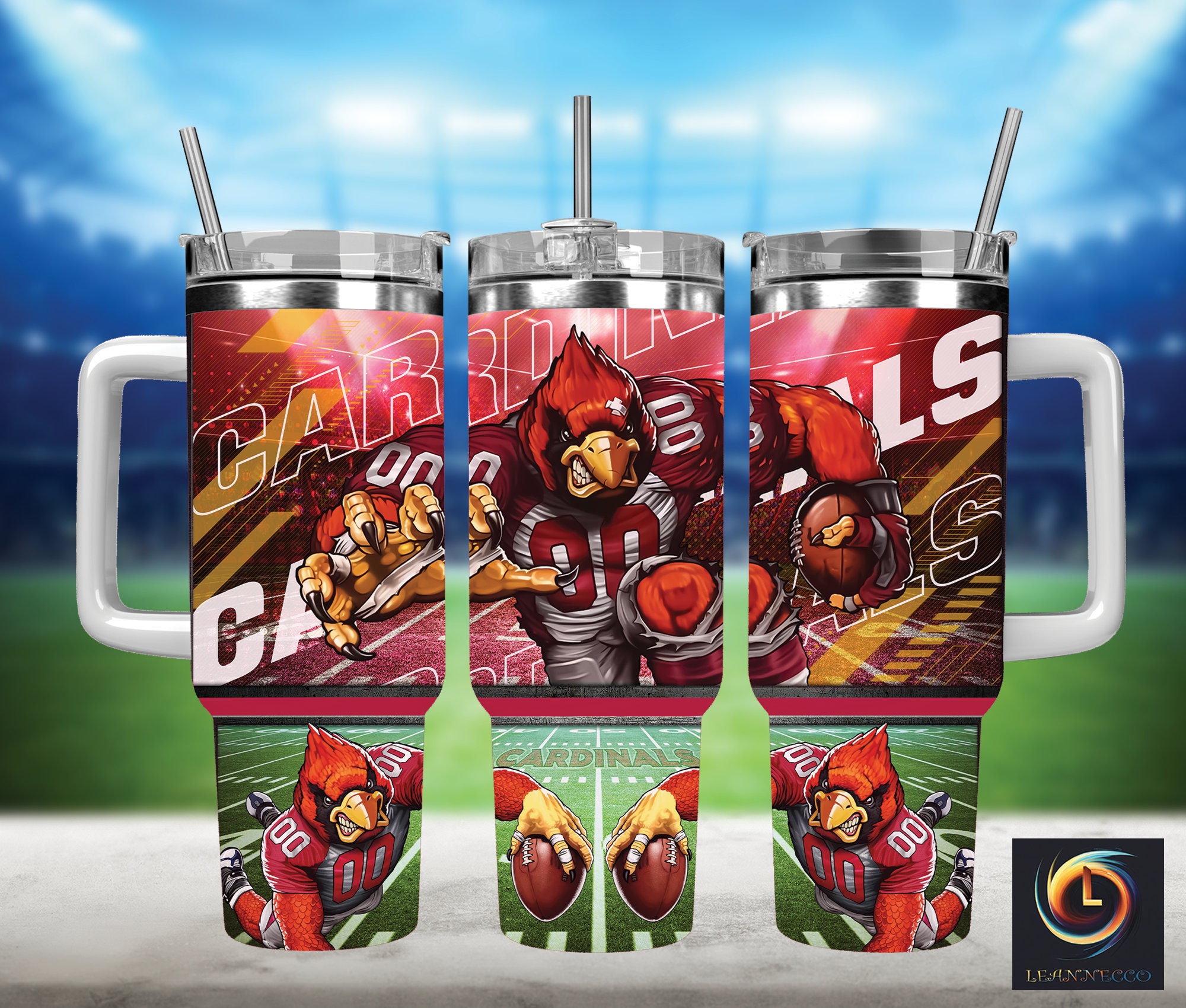 Arizona Cardinals NFL Mascot Custom Stanley Cup 40 oz 30 oz Tumbler With HandleTVC2301989