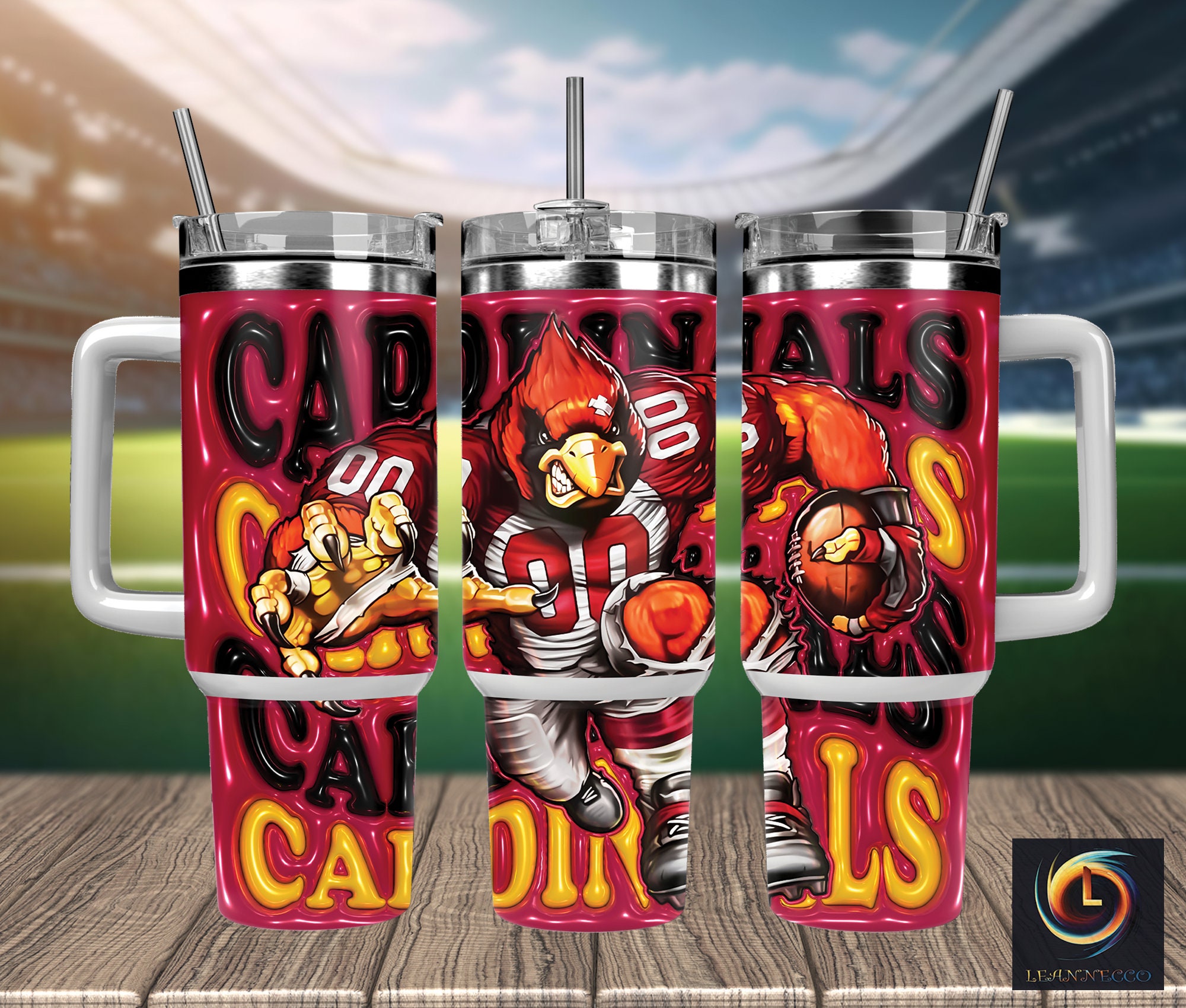 Arizona Cardinals NFL Mascot Custom Stanley Cup 40 oz 30 oz Tumbler With HandleTVC2301991