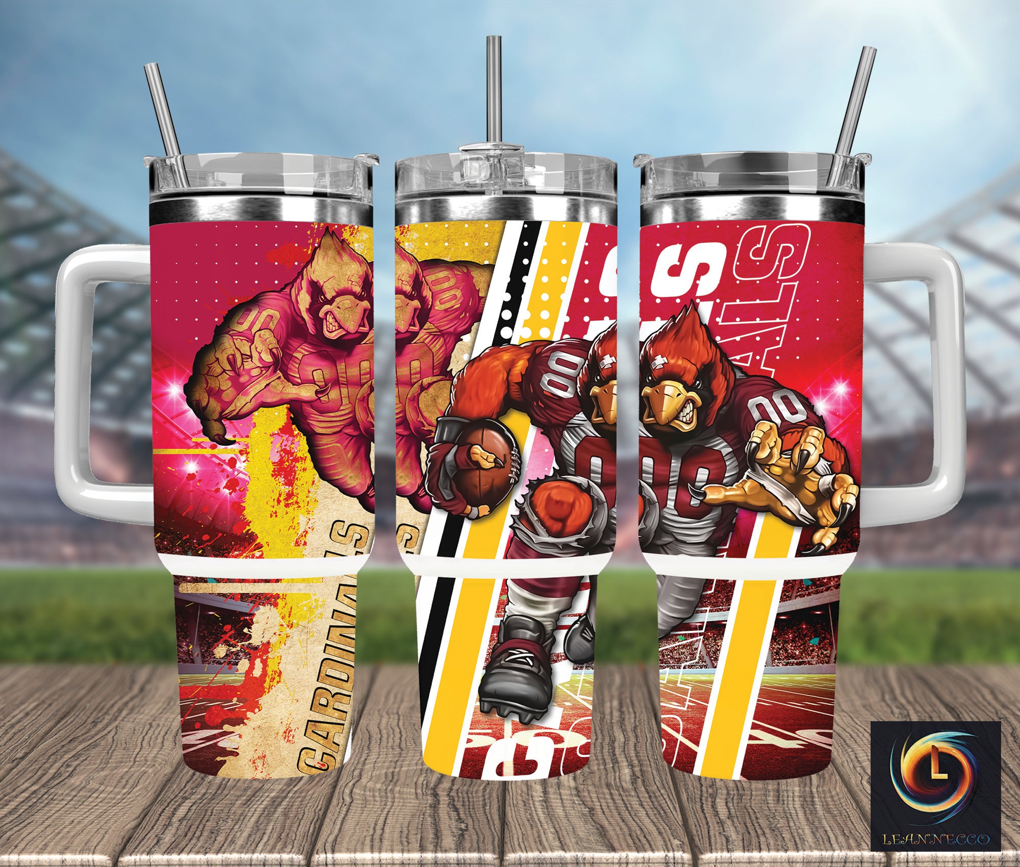 Arizona Cardinals NFL Mascot Custom Stanley Cup 40 oz 30 oz Tumbler With HandleTVC2301992