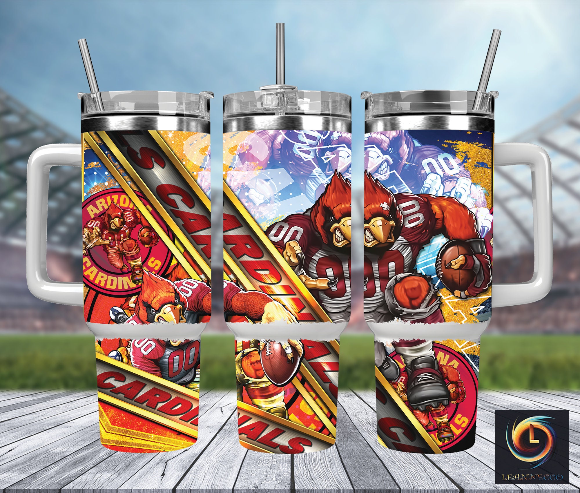 Arizona Cardinals NFL Mascot Custom Stanley Cup 40 oz 30 oz Tumbler With HandleTVC2301997