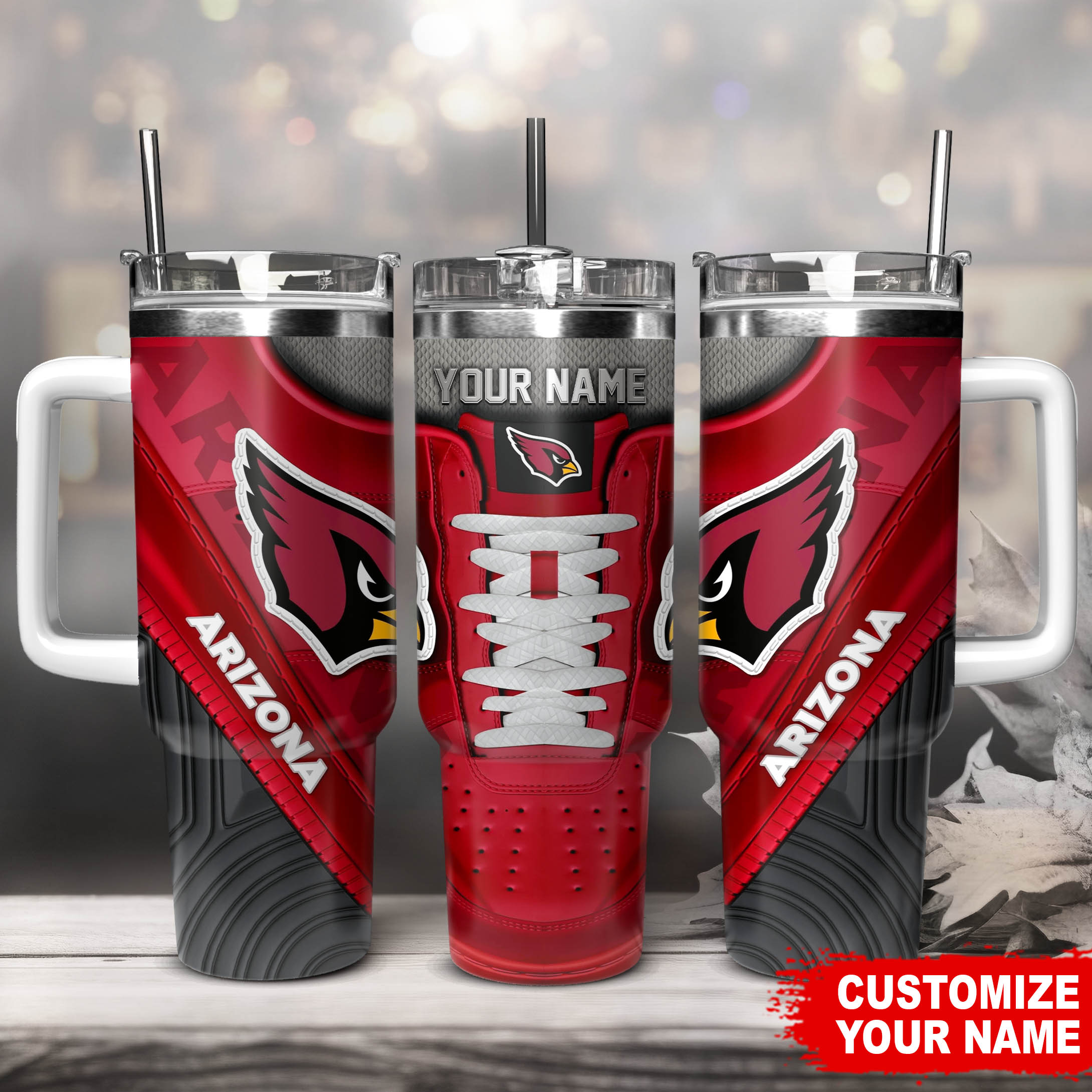 Arizona Cardinals NFL Sneaker Custom Stanley Cup 40 oz 30 oz Tumbler With HandleTVC230128