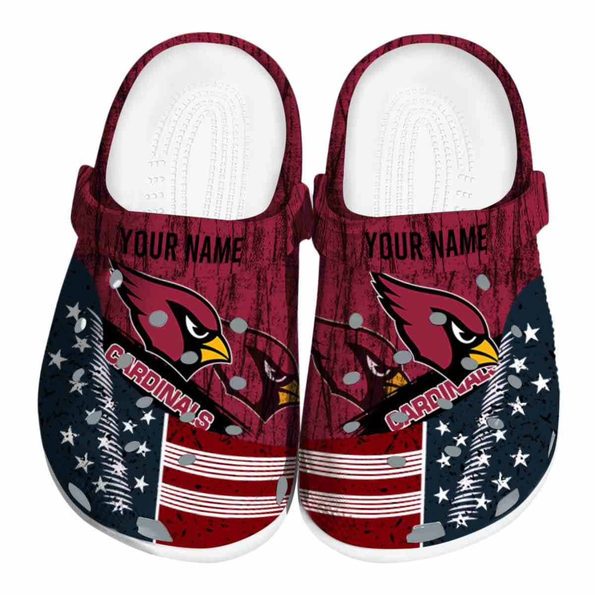 Arizona Cardinals NFL Sport Crocs Crocband Clogs Shoes Comfortable For Men Women and Kids