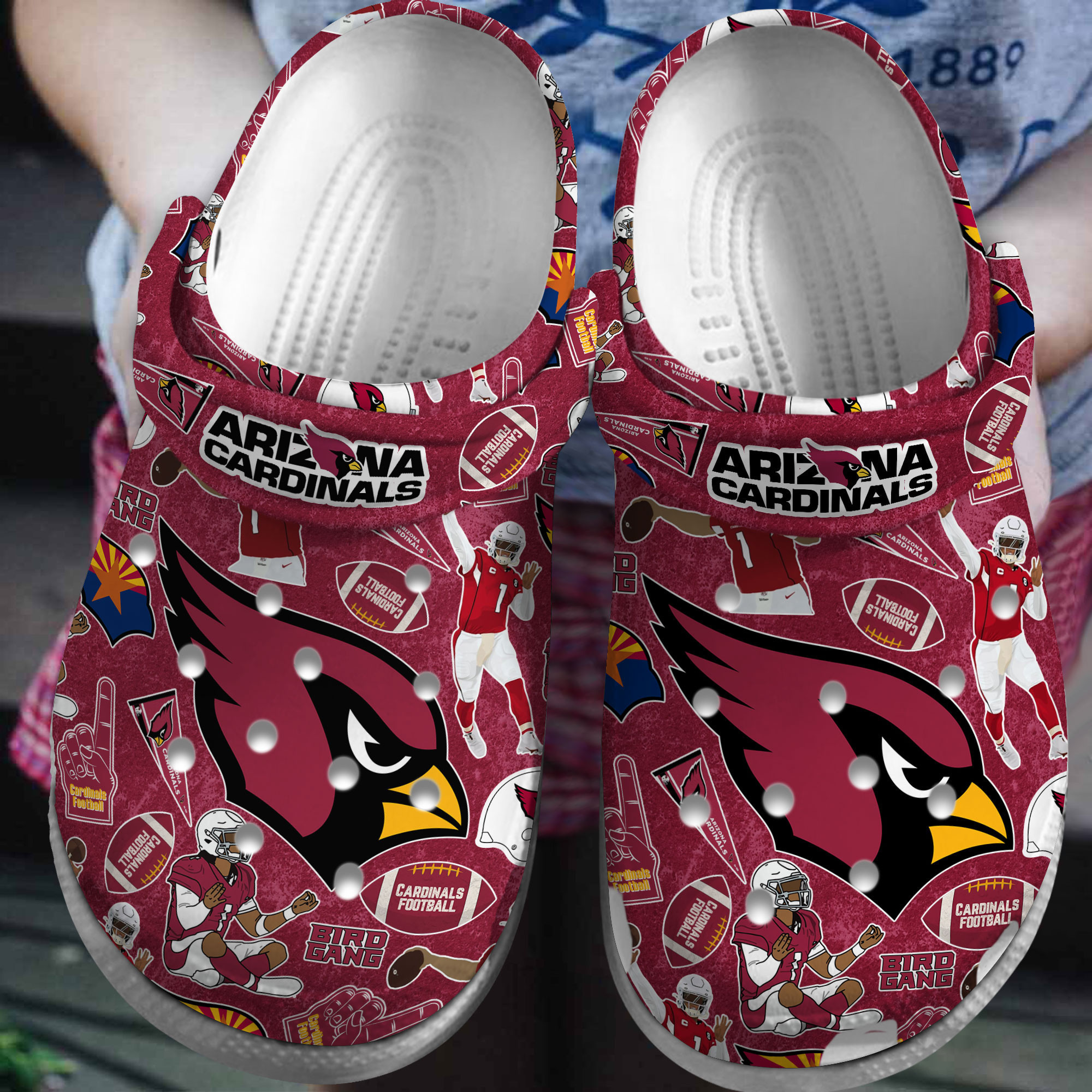 Arizona Cardinals NFL Sport Crocs Crocband Clogs Shoes Comfortable For Men Women and Kids