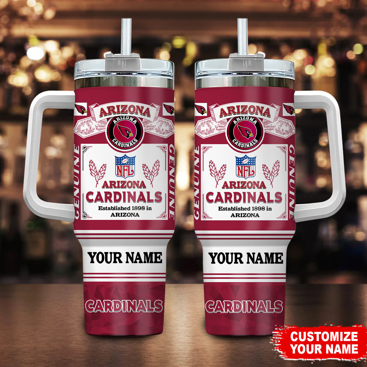 Arizona Cardinals NFL Super Bowl Champs Pride Custom Stanley Cup 40 oz 30 oz Tumbler With HandleTVC230157