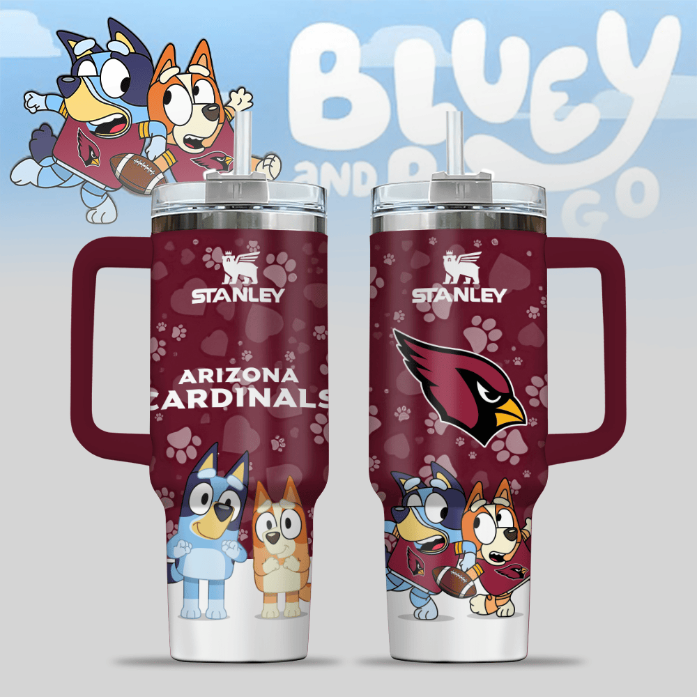 Arizona Cardinals NFL x Bluey Custom Stanley Cup 40 oz 30 oz Tumbler With HandleTVC2301124