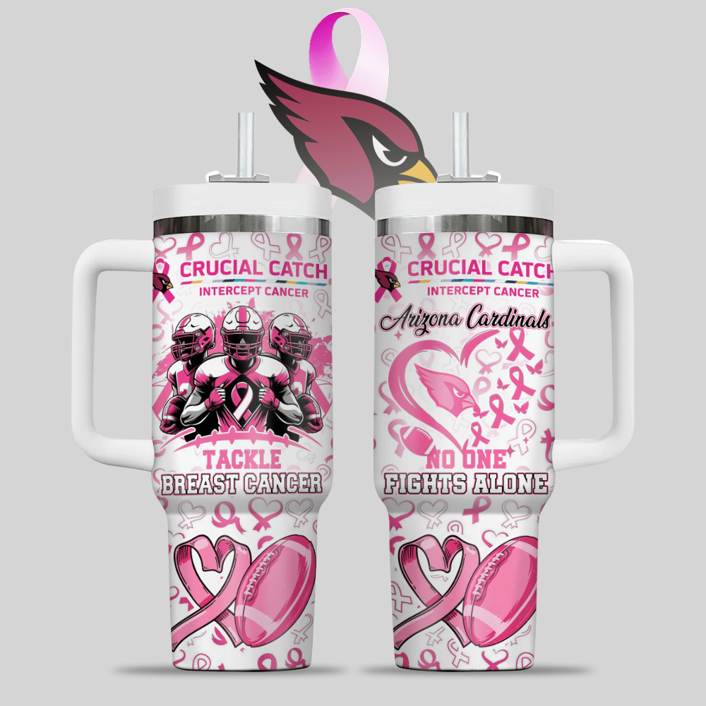 Arizona Cardinals NFL x Breast Cancer Awareness Custom Stanley Cup 40 oz 30 oz Tumbler With HandleTVC2301124