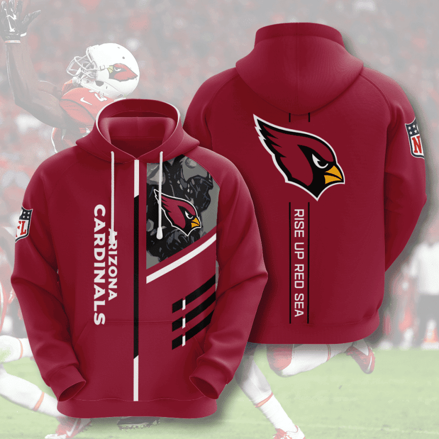 Arizona Cardinals Rise Up Red Sea 3D All Over Print Hoodie, Zip Hoodie