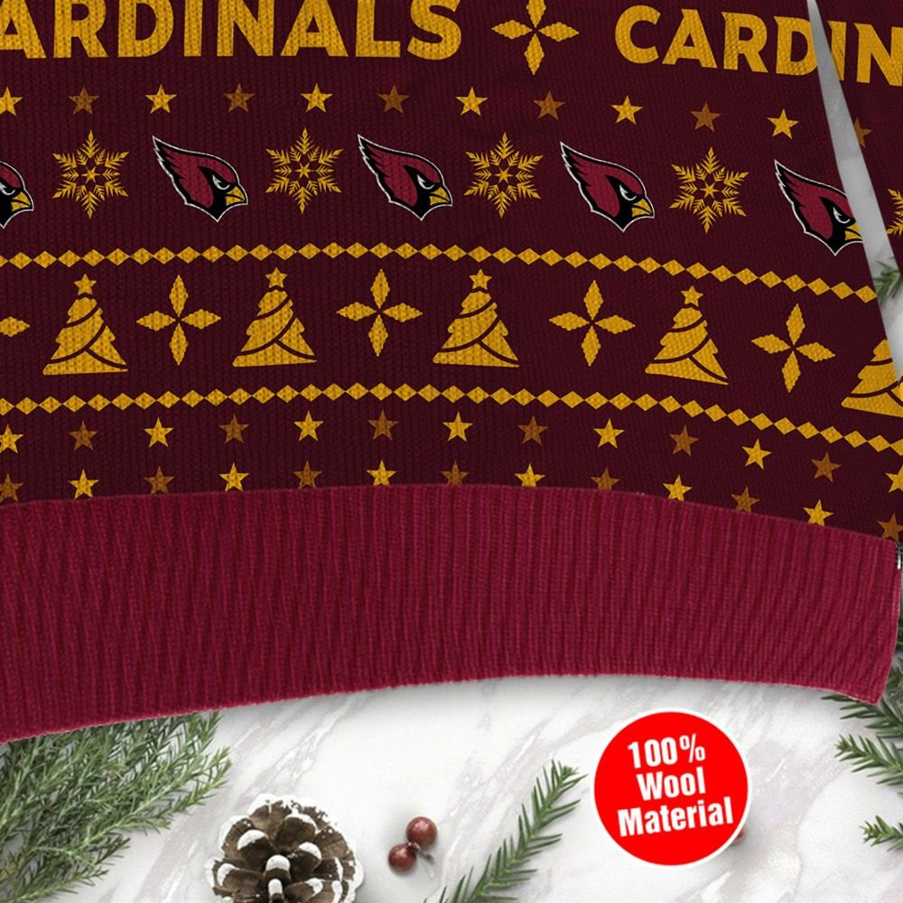 Arizona Cardinals Santa Claus In The Moon Ugly Christmas Sweater Adult 3D Funny Matching for family - Image 4