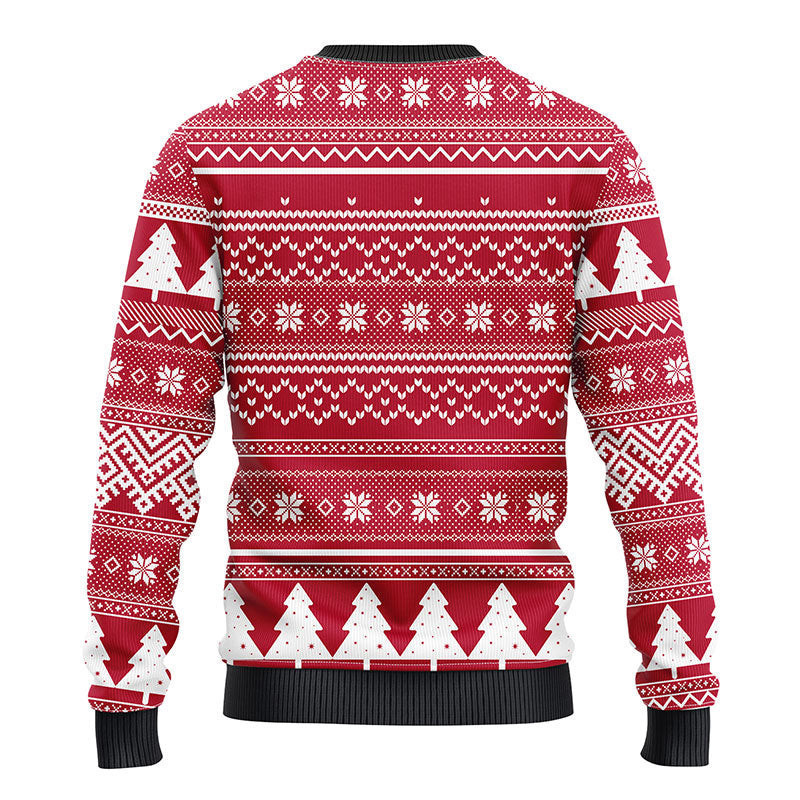 Arizona Cardinals Skull Flower Ugly Ugly Christmas Sweater Adult 3D Funny Matching for family - Image 2