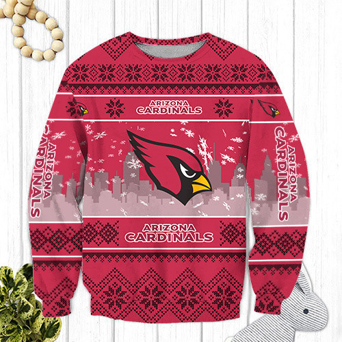 Arizona Cardinals Ugly Christmas Sweater Adult 3D Funny Matching for family