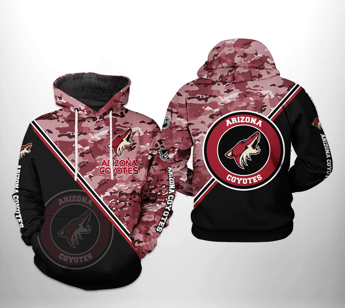 Arizona Coyotes NHL Camo Team 3D All Over Print Hoodie, Zip Hoodie