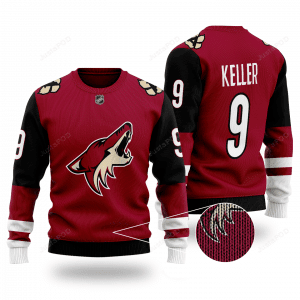 Arizona Coyotes Nhl Clayton Keller 9 Ugly Christmas Sweater Adult 3D Funny Matching for family