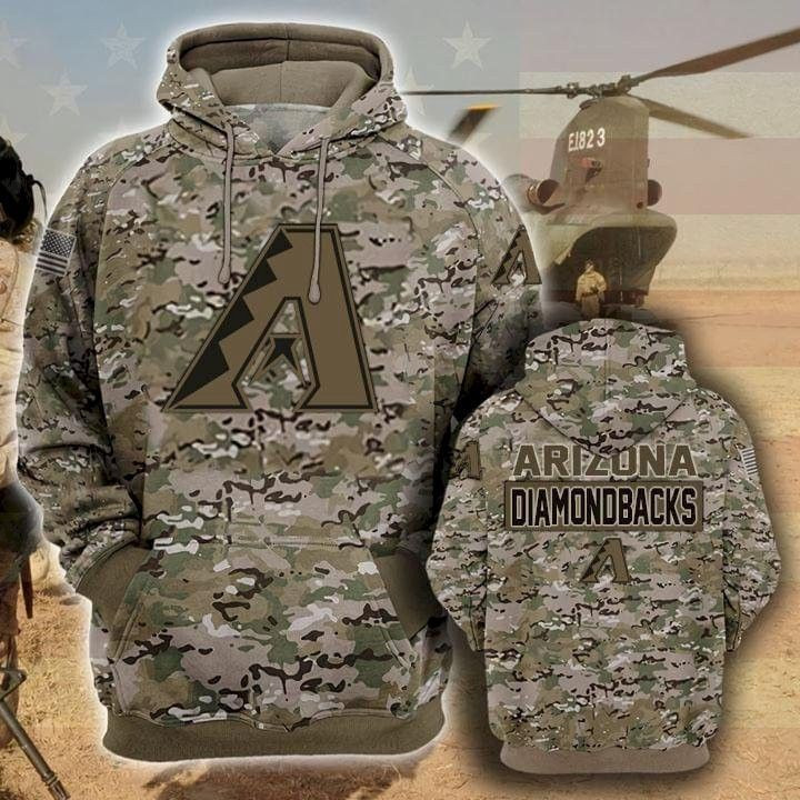 Arizona Diamondbacks Camouflage Veteran 3D All Over Print Hoodie, Zip Hoodie