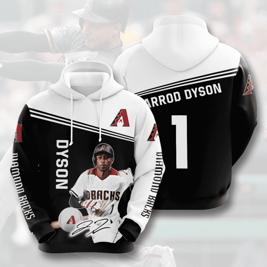 ARIZONA DIAMONDBACKS Jarrod Dyson 3D All Over Print Hoodie, Zip Hoodie