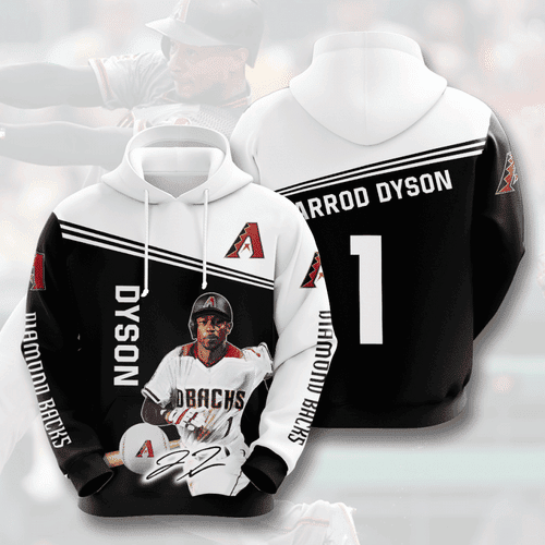 ARIZONA DIAMONDBACKS Jarrod Dyson 3D All Over Print Hoodie, Zip Hoodie