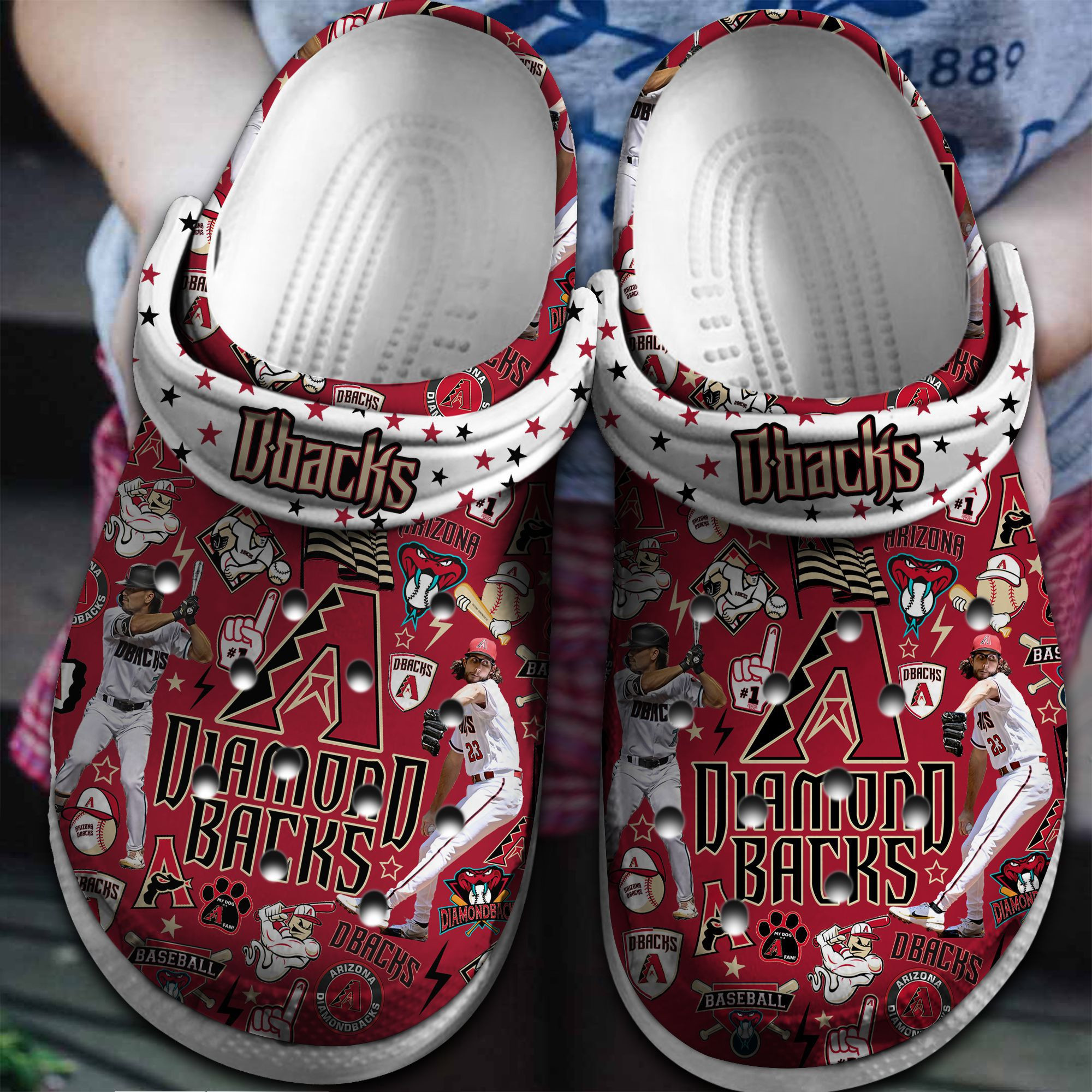 Arizona Diamondbacks MLB Sport Crocs Crocband Clogs Shoes Comfortable For Men Women and Kids