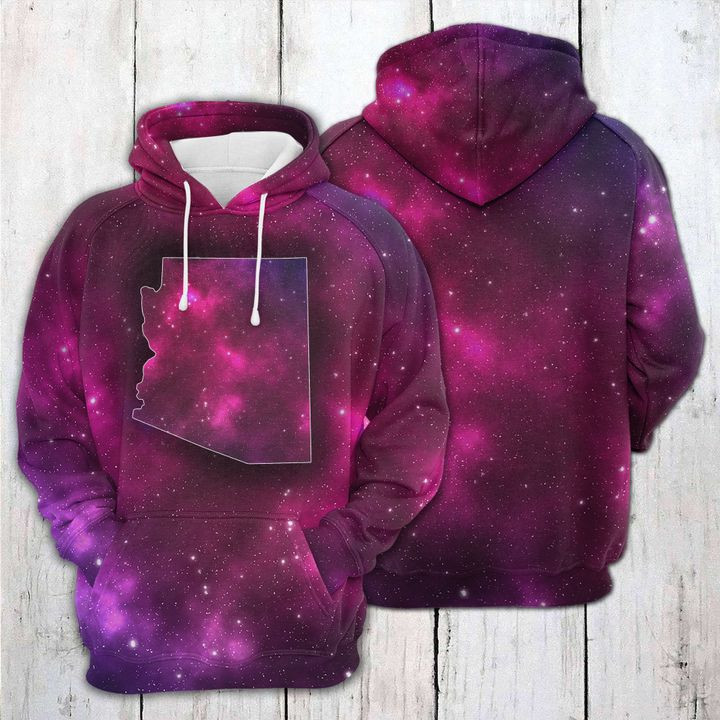 Arizona Purple Galaxy 3D All Over Print Hoodie, Zip Hoodie
