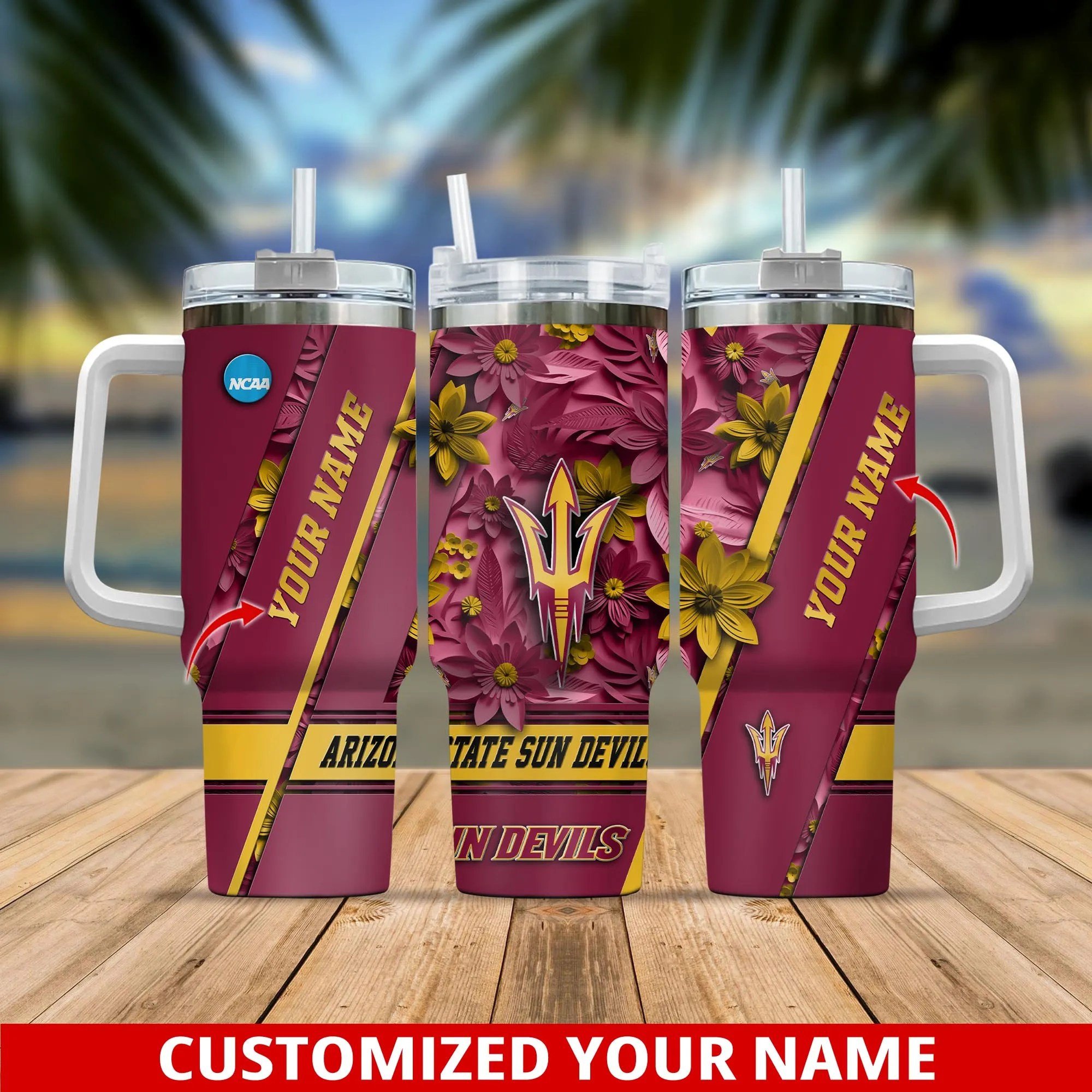 Arizona State Sun Devils NCAA Custom Stanley Cup 40 oz 30 oz Tumbler With HandleTVC230105