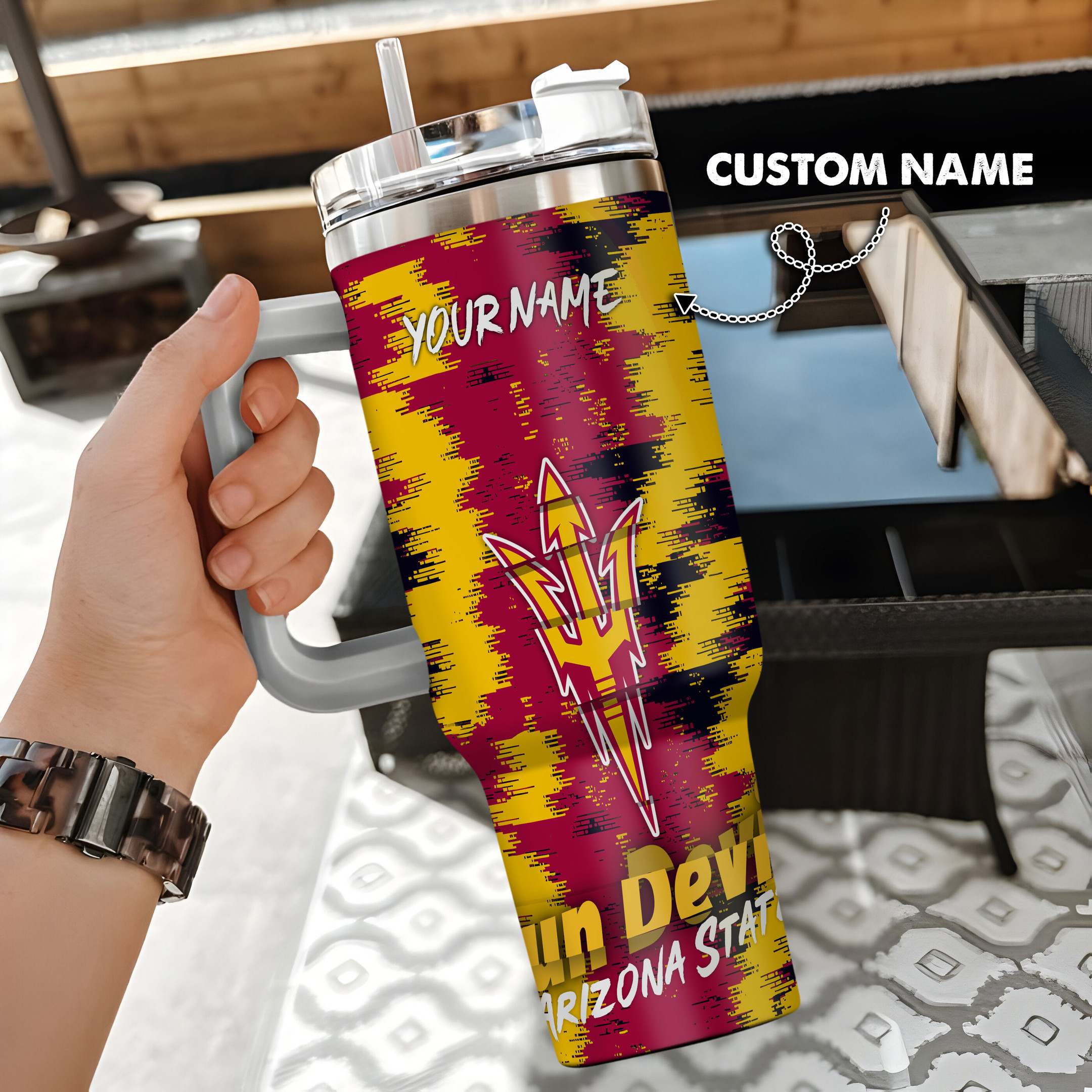 Arizona State Sun Devils NCAA Custom Stanley Cup 40 oz 30 oz Tumbler With HandleTVC230110