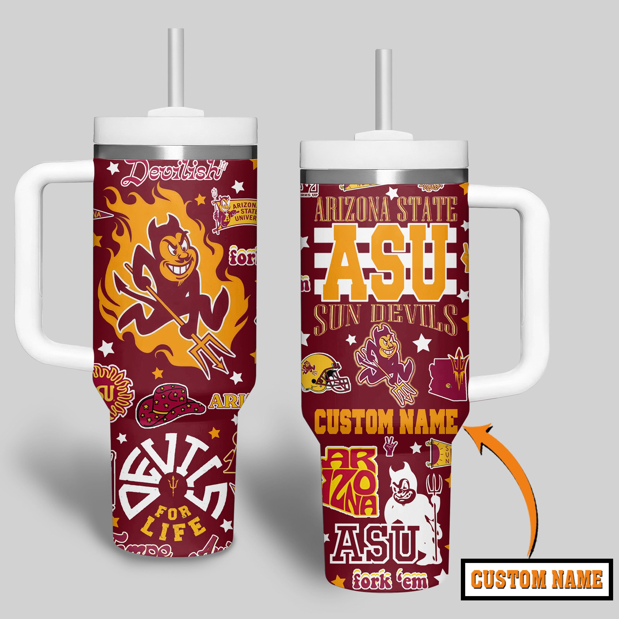 Arizona State Sun Devils NCAA Custom Stanley Cup 40 oz 30 oz Tumbler With HandleTVC2301278
