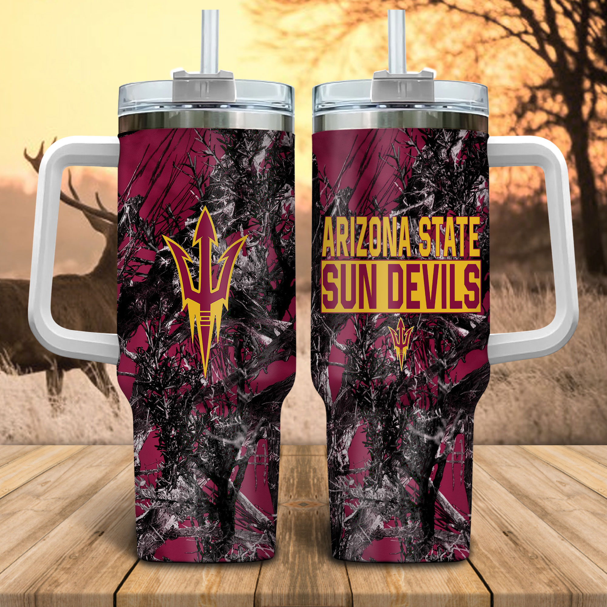 Arizona State Sun Devils NCAA Hunting Custom Stanley Cup 40 oz 30 oz Tumbler With HandleTVC230115