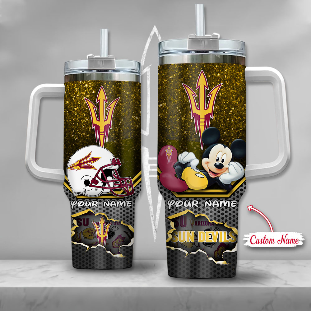 Arizona State Sun Devils NCAA Mickey Mouse Custom Stanley Cup 40 oz 30 oz Tumbler With HandleTVC230117