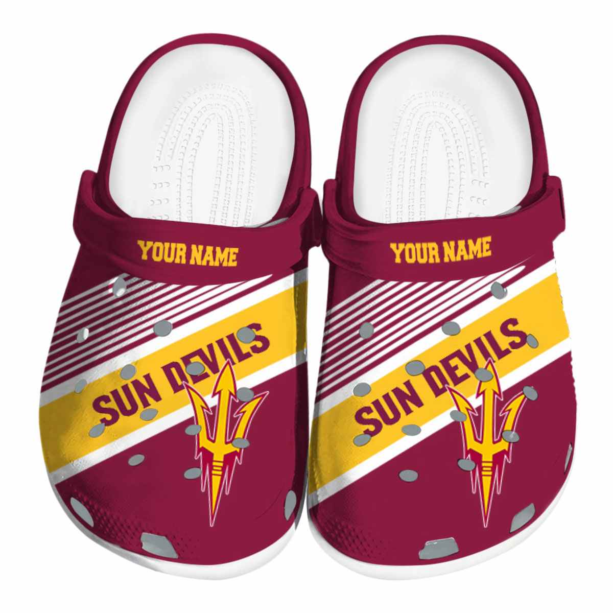 Arizona State Sun Devils NCAA Sport Crocs Crocband Clogs Shoes Comfortable For Men Women and Kids
