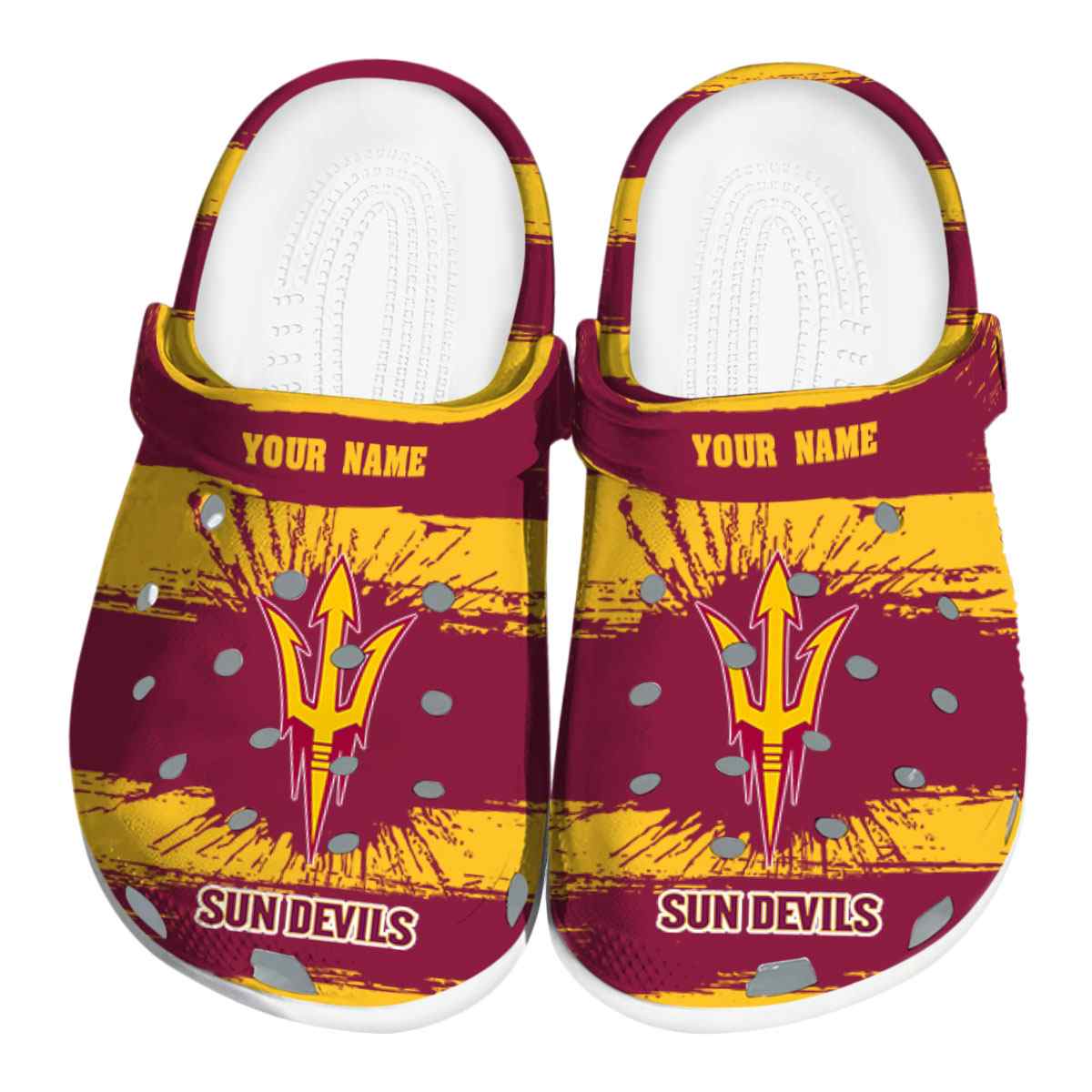 Arizona State Sun Devils NCAA Sport Crocs Crocband Clogs Shoes Comfortable For Men Women and Kids