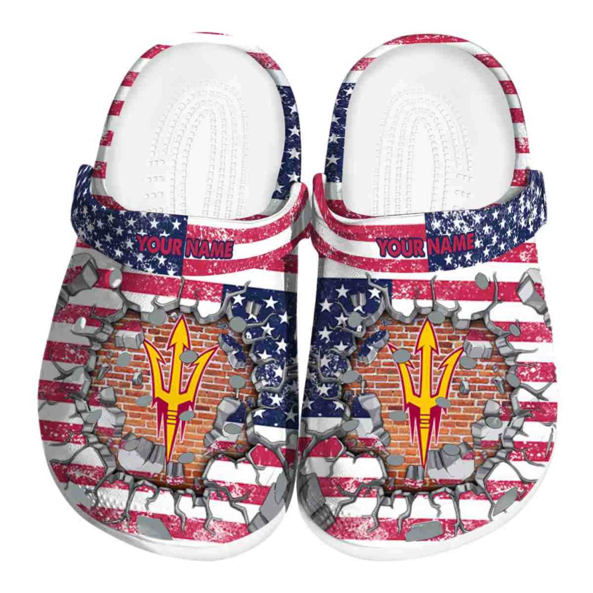 Arizona State Sun Devils NCAA Sport Crocs Crocband Clogs Shoes Comfortable For Men Women and Kids