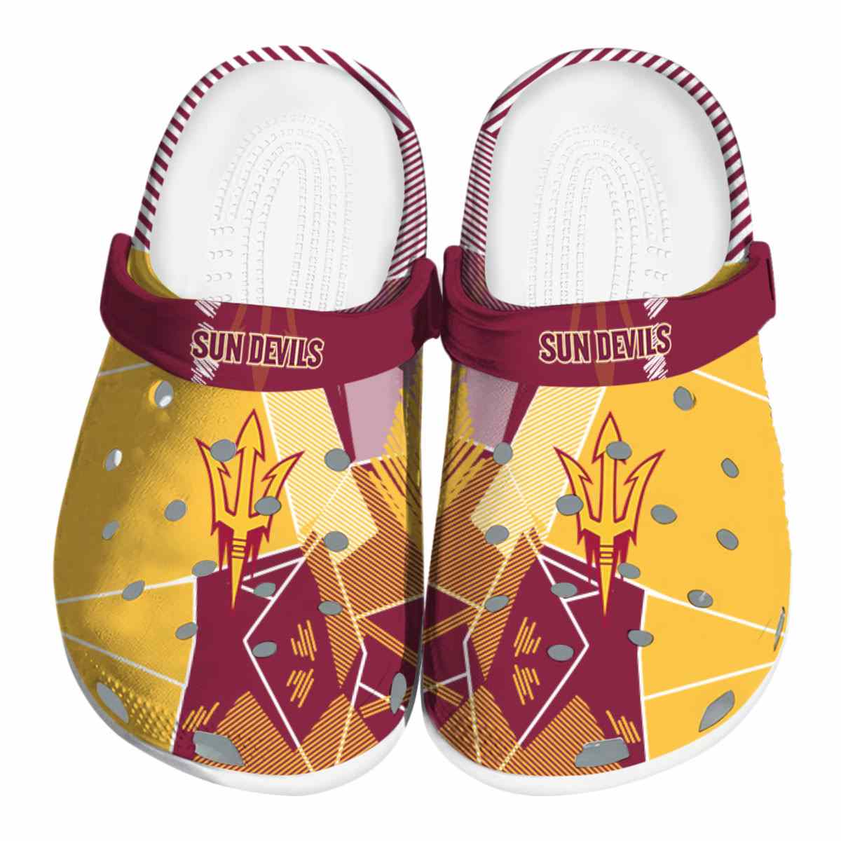 Arizona State Sun Devils NCAA Sport Crocs Crocband Clogs Shoes Comfortable For Men Women and Kids