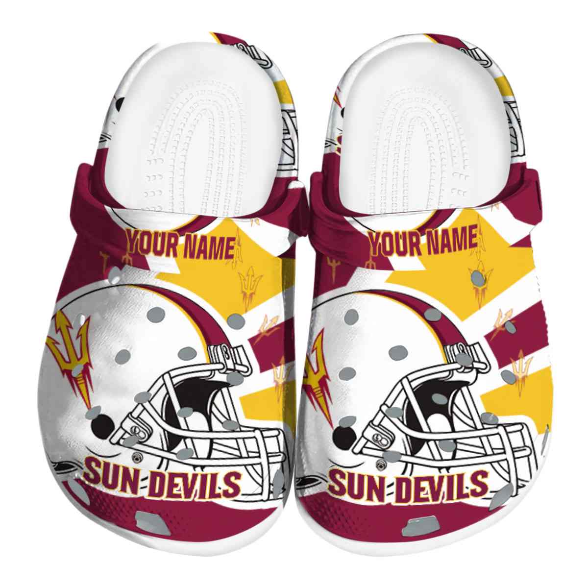 Arizona State Sun Devils NCAA Sport Crocs Crocband Clogs Shoes Comfortable For Men Women and Kids